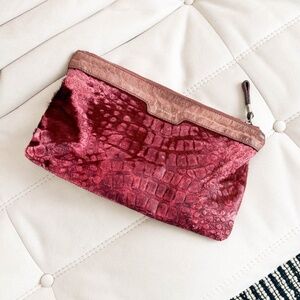 Amazing True Vintage Liebeskind Berlin Leather Zip Pouch Clutch Bag